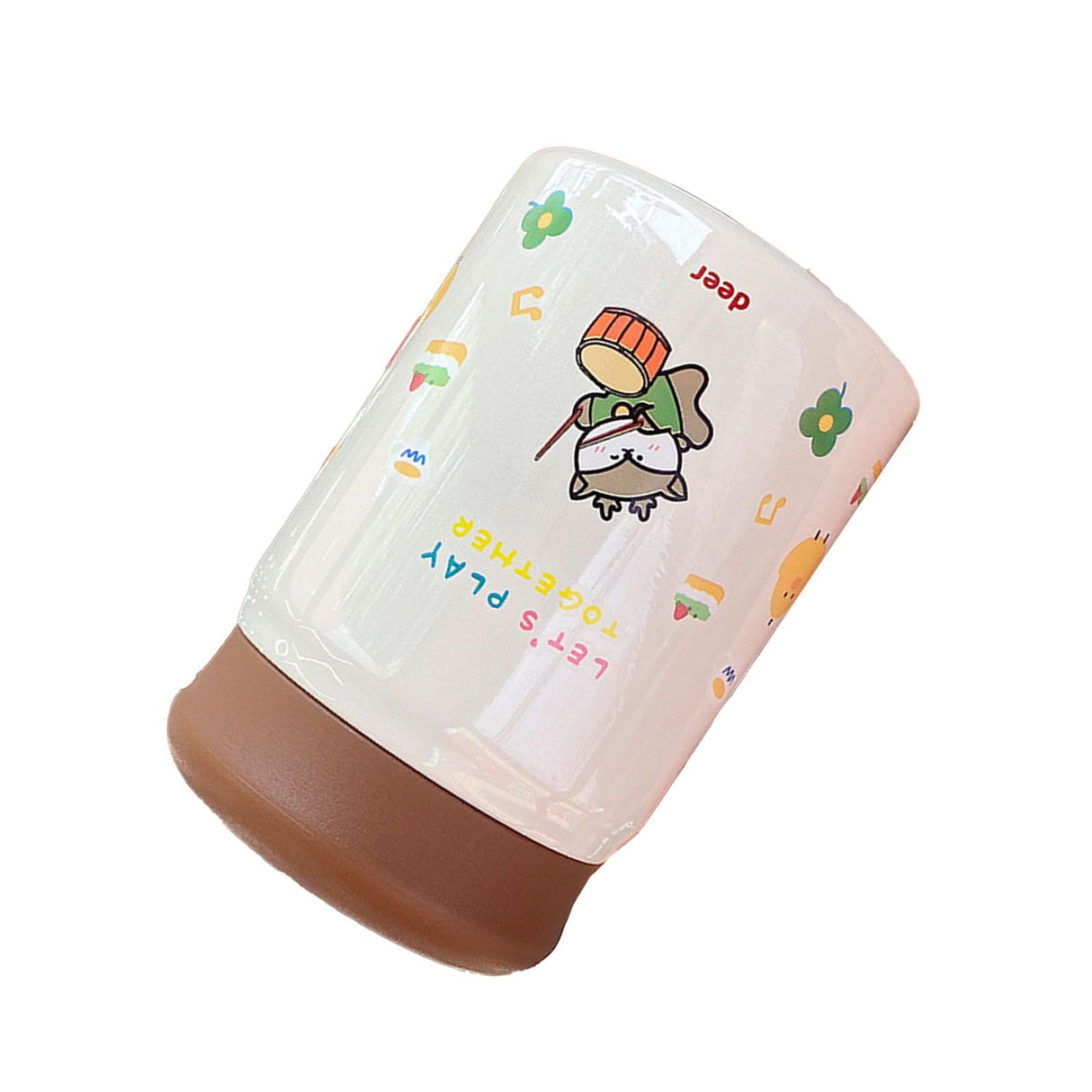 320ml Stainless Steel Insulated Vacuum Food Jar Cup Container with Lid for Outdoor Cartoon Portable Bottle Deer
