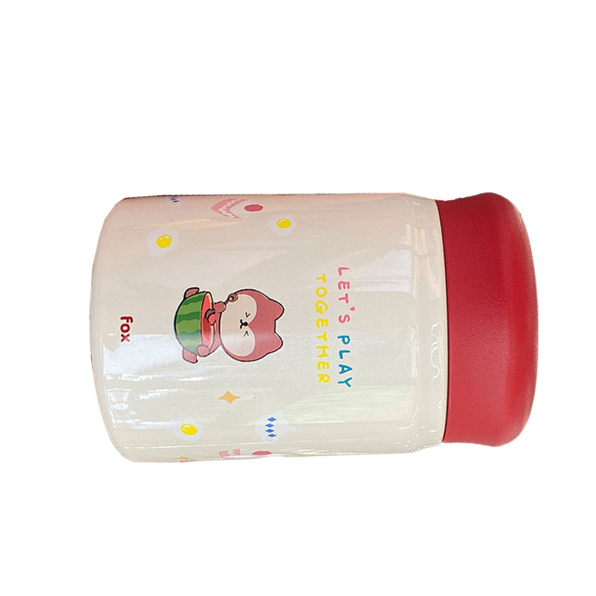 320ml Stainless Steel Insulated Vacuum Food Jar Cup Container with Lid for Outdoor Cartoon Portable Bottle Fox