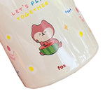 320ml Stainless Steel Insulated Vacuum Food Jar Cup Container with Lid for Outdoor Cartoon Portable Bottle Fox