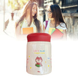 320ml Stainless Steel Insulated Vacuum Food Jar Cup Container with Lid for Outdoor Cartoon Portable Bottle Fox