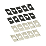 20 Pcs Poker Card Bottle Opener Beer Openers Stainless Steel Black Silver Cup Mat for Wallet Gifts