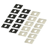 20 Pcs Poker Card Bottle Opener Beer Openers Stainless Steel Black Silver Cup Mat for Wallet Gifts