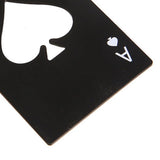 20 Pcs Poker Card Bottle Opener Beer Openers Stainless Steel Black Silver Cup Mat for Wallet Gifts