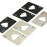 20 Pcs Poker Card Bottle Opener Beer Openers Stainless Steel Black Silver Cup Mat for Wallet Gifts - Extra Image