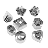 24 Pcs Cookie Cutters Set Biscuit Mould 430 Stainless Steel Vegetable Fruit Cutters for DIY Baking Cooking