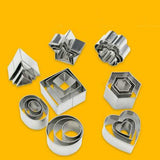 24 Pcs Cookie Cutters Set Biscuit Mould 430 Stainless Steel Vegetable Fruit Cutters for DIY Baking Cooking