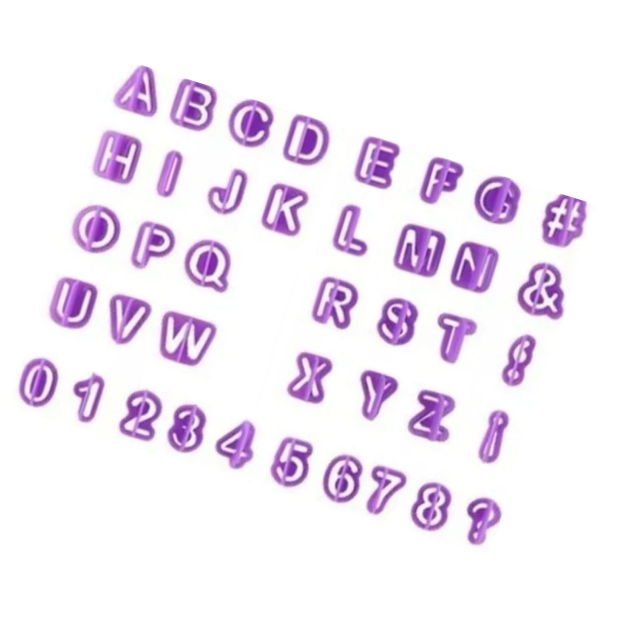 40pcs Numeral Alphabetic Cake Stencils Semiotic Food Grade Plastic Cake Topper Decorative Fillings for Home Baking