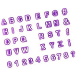 40pcs Numeral Alphabetic Cake Stencils Semiotic Food Grade Plastic Cake Topper Decorative Fillings for Home Baking - Top-Down View