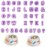 40pcs Numeral Alphabetic Cake Stencils Semiotic Food Grade Plastic Cake Topper Decorative Fillings for Home Baking