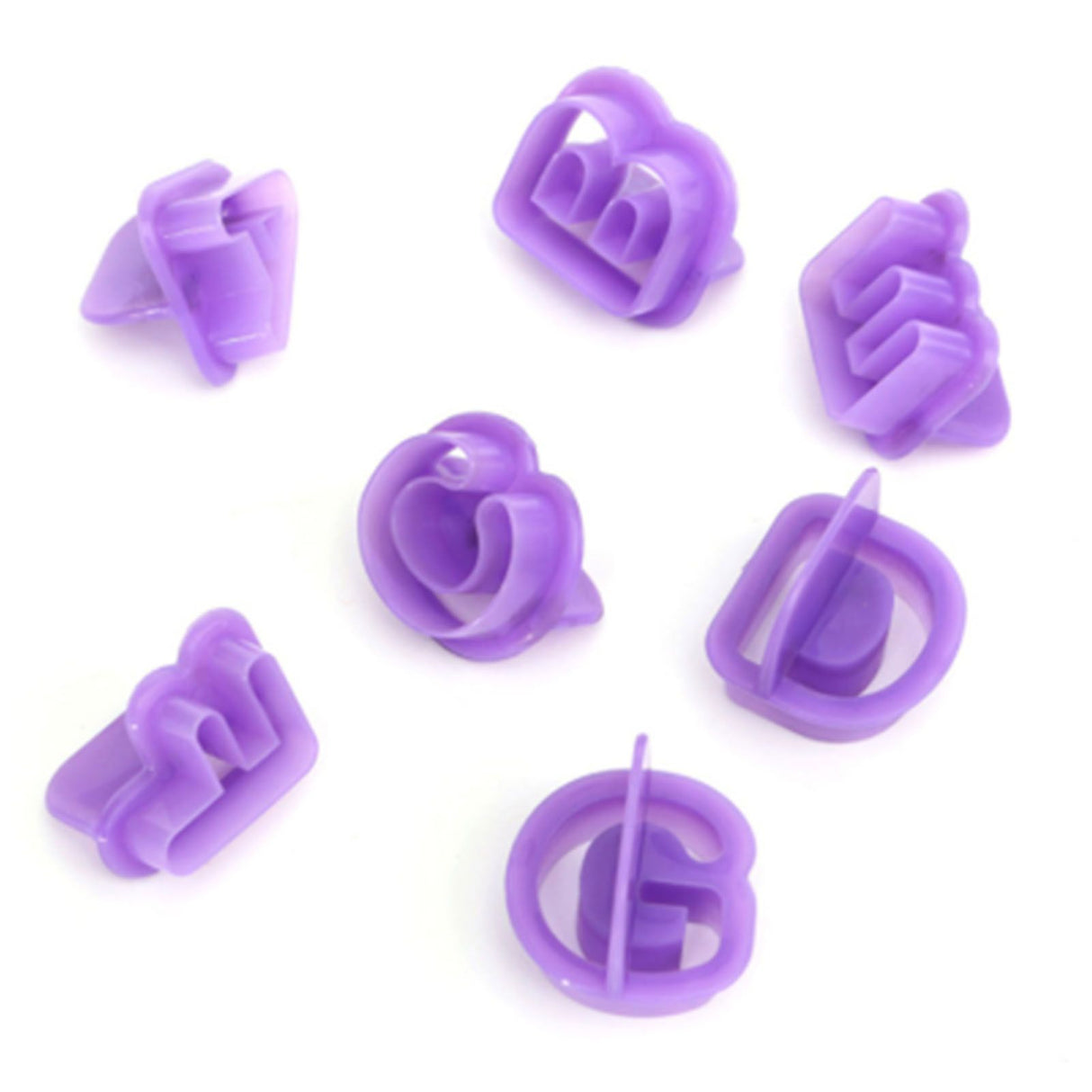 40pcs Numeral Alphabetic Cake Stencils Semiotic Food Grade Plastic Cake Topper Decorative Fillings for Home Baking
