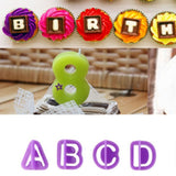 40pcs Numeral Alphabetic Cake Stencils Semiotic Food Grade Plastic Cake Topper Decorative Fillings for Home Baking