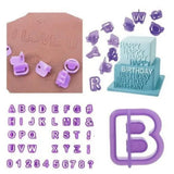 40pcs Numeral Alphabetic Cake Stencils Semiotic Food Grade Plastic Cake Topper Decorative Fillings for Home Baking