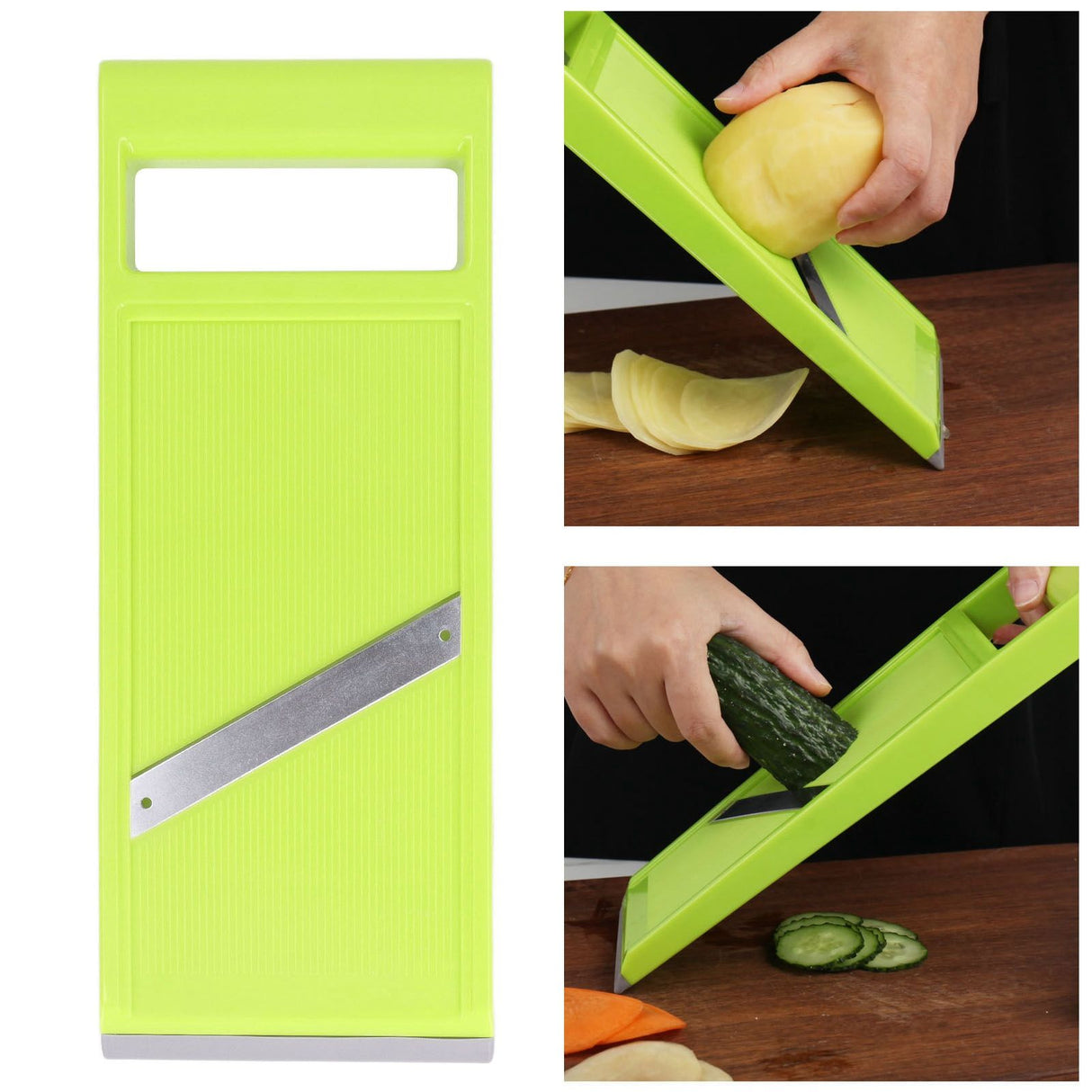 Vegetable Chip Maker Rustproof Stainless Steel Handheld Kitchen Chopper Food Chopper with Ergonomic Handle for Carrots