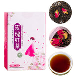 Rose Black Tea 30 Triangular Bags Boiling Water Brewing Portable Flower Tea for Women Girls - Top-Down View
