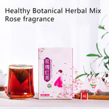 Rose Black Tea 30 Triangular Bags Boiling Water Brewing Portable Flower Tea for Women Girls - Close-Up Angle