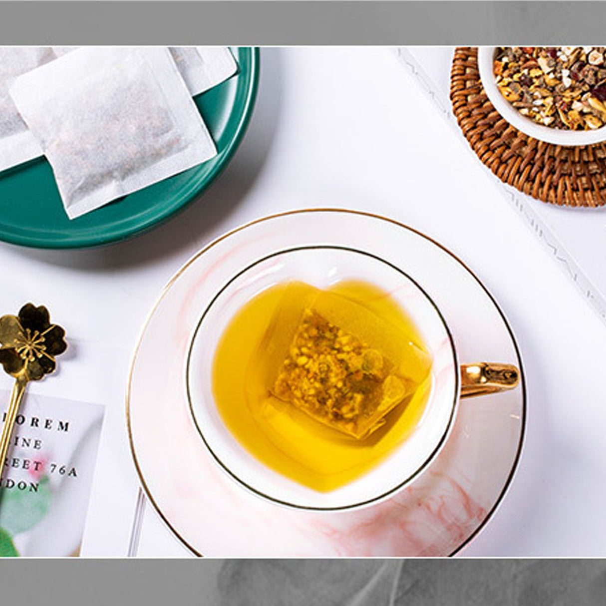 150g Adzuki Beans Coix Seed Wheat Barley Wolfiporia Chinese Yam Combination Tea Natural Tea 30 Counts