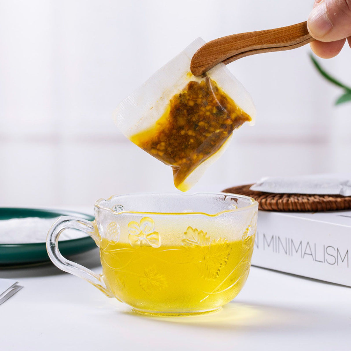 150g Adzuki Beans Coix Seed Wheat Barley Wolfiporia Chinese Yam Combination Tea Natural Tea 30 Counts