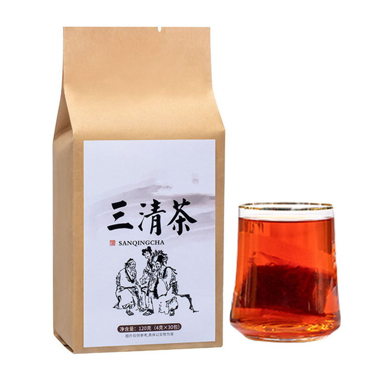 30 Bags Sanqing Tea Independent Packaging 120g 18 Mouth Shelf Life Health Tea Bag for Daily Friends