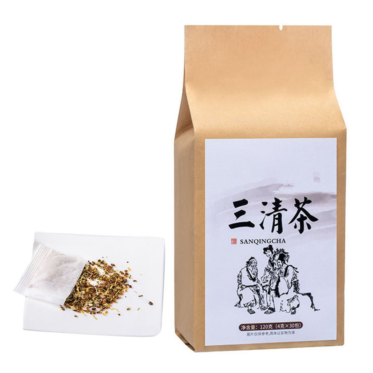 30 Bags Sanqing Tea Independent Packaging 120g 18 Mouth Shelf Life Health Tea Bag for Daily Friends