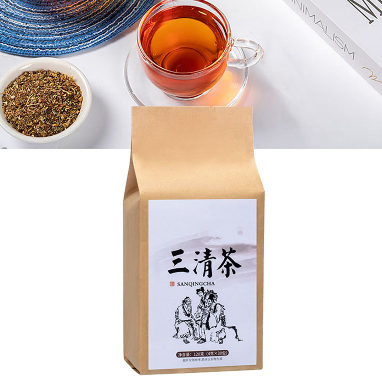 30 Bags Sanqing Tea Independent Packaging 120g 18 Mouth Shelf Life Health Tea Bag for Daily Friends