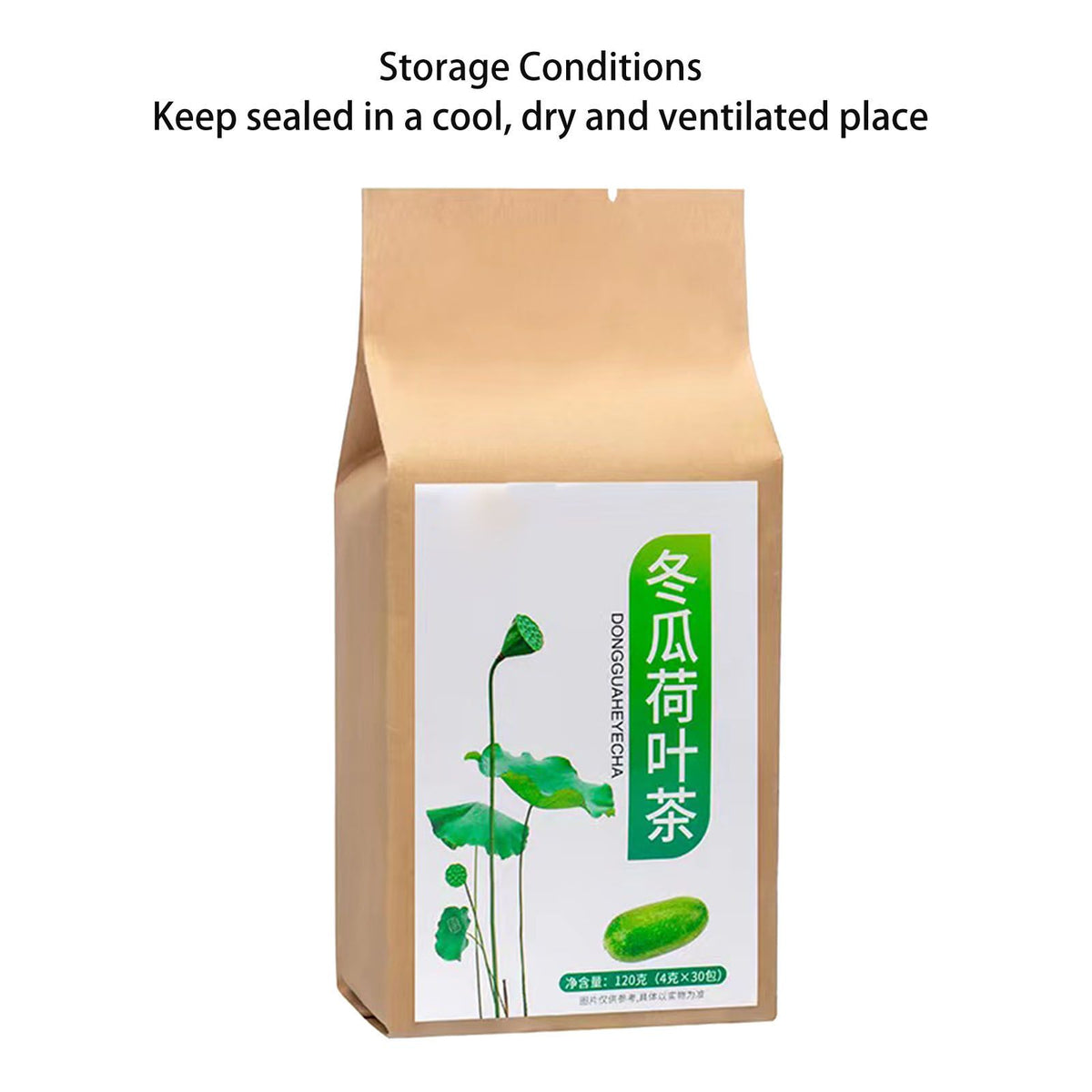 Natural Tea Winter Melon Lotus Leaf Cassia Seed Hawthorn Double Red Rose Licorice Orange Peel Barley 120g 30 Counts