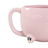 Ceramic Coffee Mug Wide Mouth Piggy Cute Water Cup with Handle for Home Cafe Office Pink