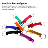 50pcs Keychain Bottle Opener Aluminum Alloy Mini Pocket Beer Beverage Opener Colorful Metal Bottle Opener - Extra Image