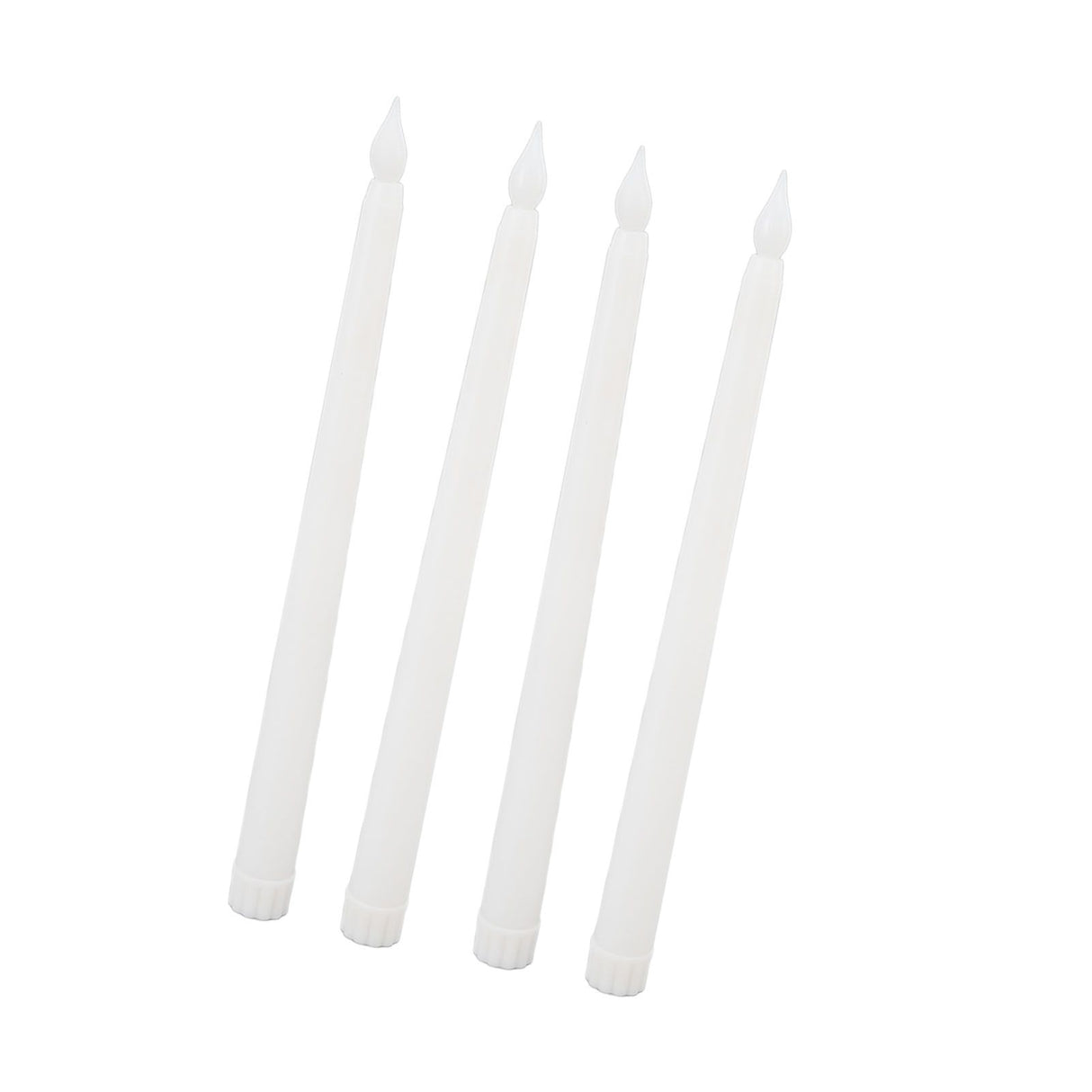 4 Pcs LED Candles Smoke Free Flameless Safe Environmentally Friendly Warm Light Electric LED Taper Candle White