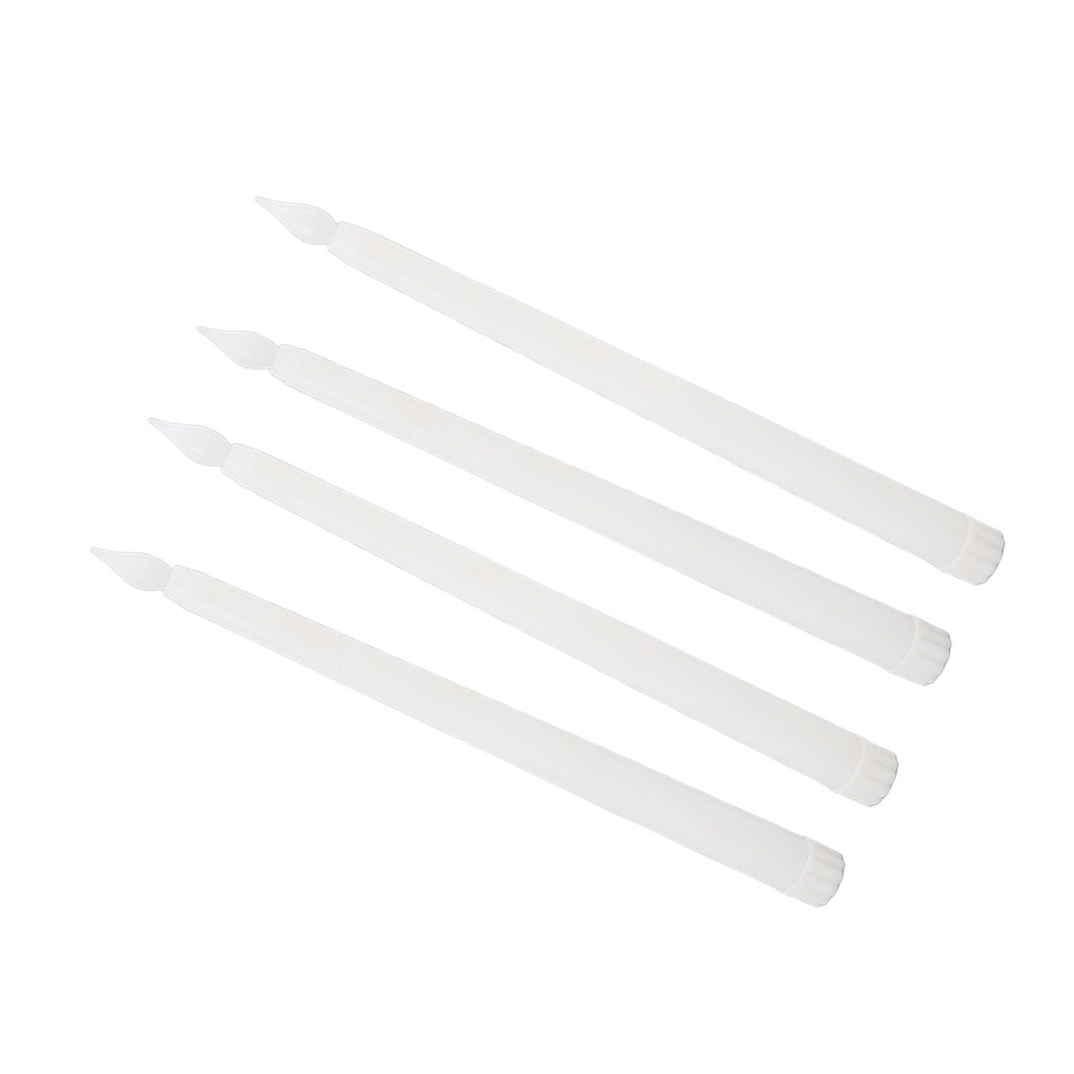 4 Pcs LED Candles Smoke Free Flameless Safe Environmentally Friendly Warm Light Electric LED Taper Candle White