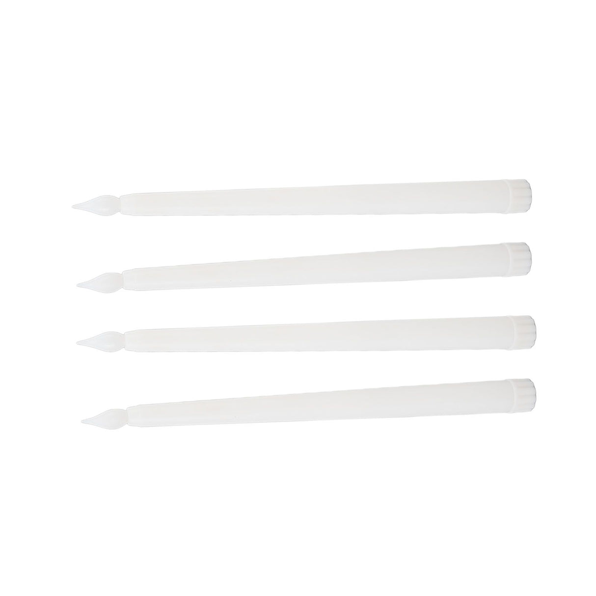 4 Pcs LED Candles Smoke Free Flameless Safe Environmentally Friendly Warm Light Electric LED Taper Candle White