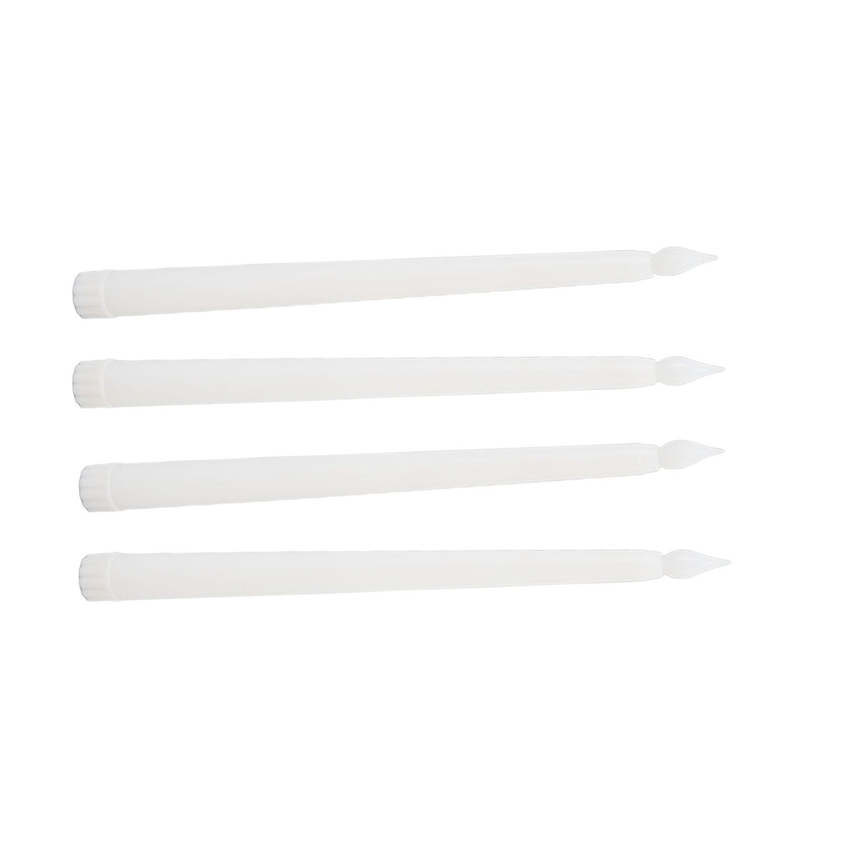 4 Pcs LED Candles Smoke Free Flameless Safe Environmentally Friendly Warm Light Electric LED Taper Candle White