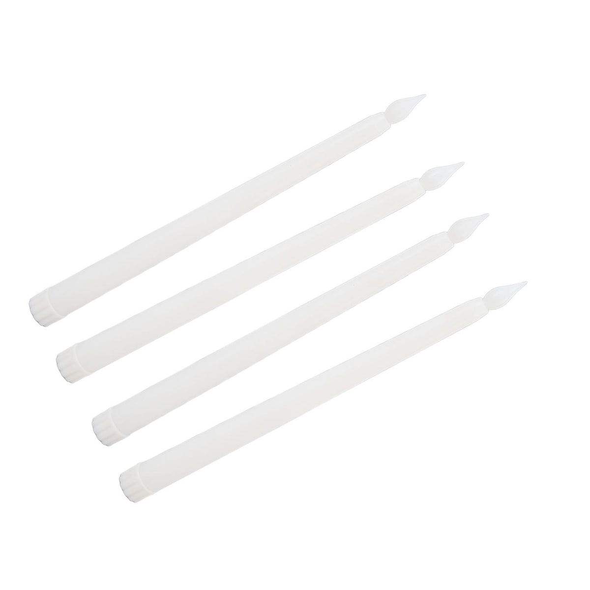 4 Pcs LED Candles Smoke Free Flameless Safe Environmentally Friendly Warm Light Electric LED Taper Candle White