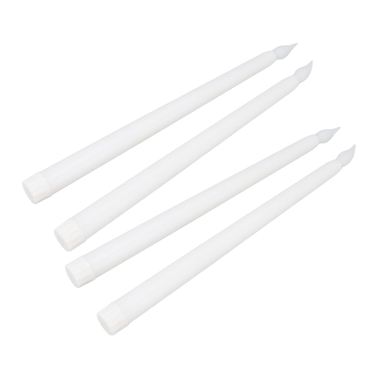 4 Pcs LED Candles Smoke Free Flameless Safe Environmentally Friendly Warm Light Electric LED Taper Candle White