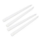 4 Pcs LED Candles Smoke Free Flameless Safe Environmentally Friendly Warm Light Electric LED Taper Candle White - Extra Image