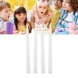 4 Pcs LED Candles Smoke Free Flameless Safe Environmentally Friendly Warm Light Electric LED Taper Candle White