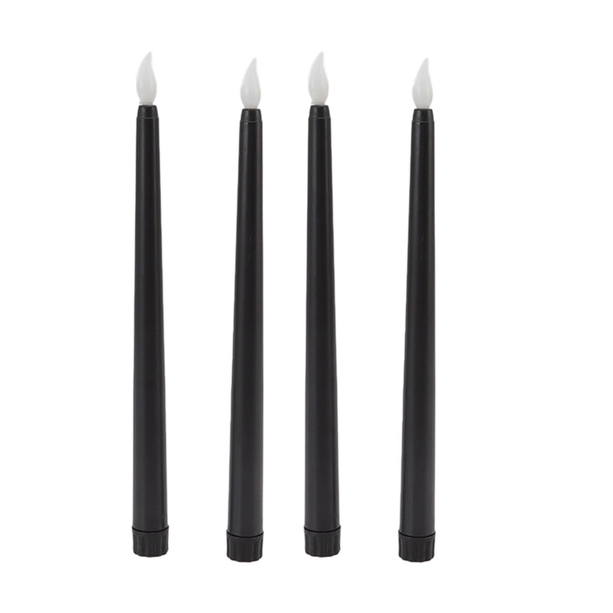 4 Pcs LED Candles Smoke Free Flameless Safe Environmentally Friendly Warm Light Electric LED Taper Candle Black