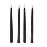 4 Pcs LED Candles Smoke Free Flameless Safe Environmentally Friendly Warm Light Electric LED Taper Candle Black