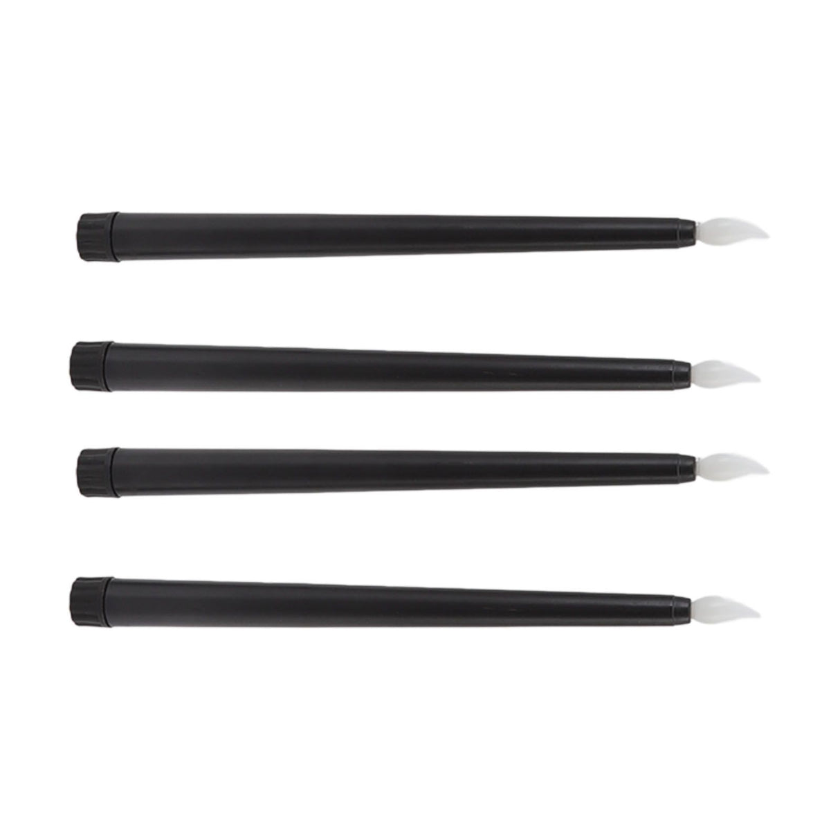 4 Pcs LED Candles Smoke Free Flameless Safe Environmentally Friendly Warm Light Electric LED Taper Candle Black