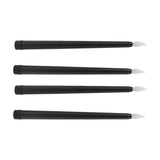 4 Pcs LED Candles Smoke Free Flameless Safe Environmentally Friendly Warm Light Electric LED Taper Candle Black - Front View