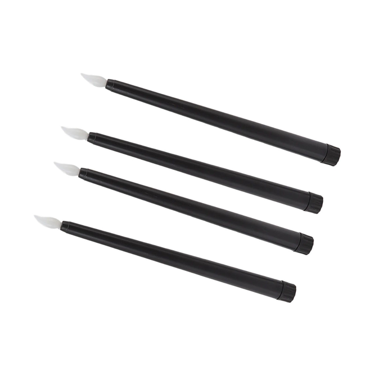 4 Pcs LED Candles Smoke Free Flameless Safe Environmentally Friendly Warm Light Electric LED Taper Candle Black