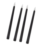 4 Pcs LED Candles Smoke Free Flameless Safe Environmentally Friendly Warm Light Electric LED Taper Candle Black