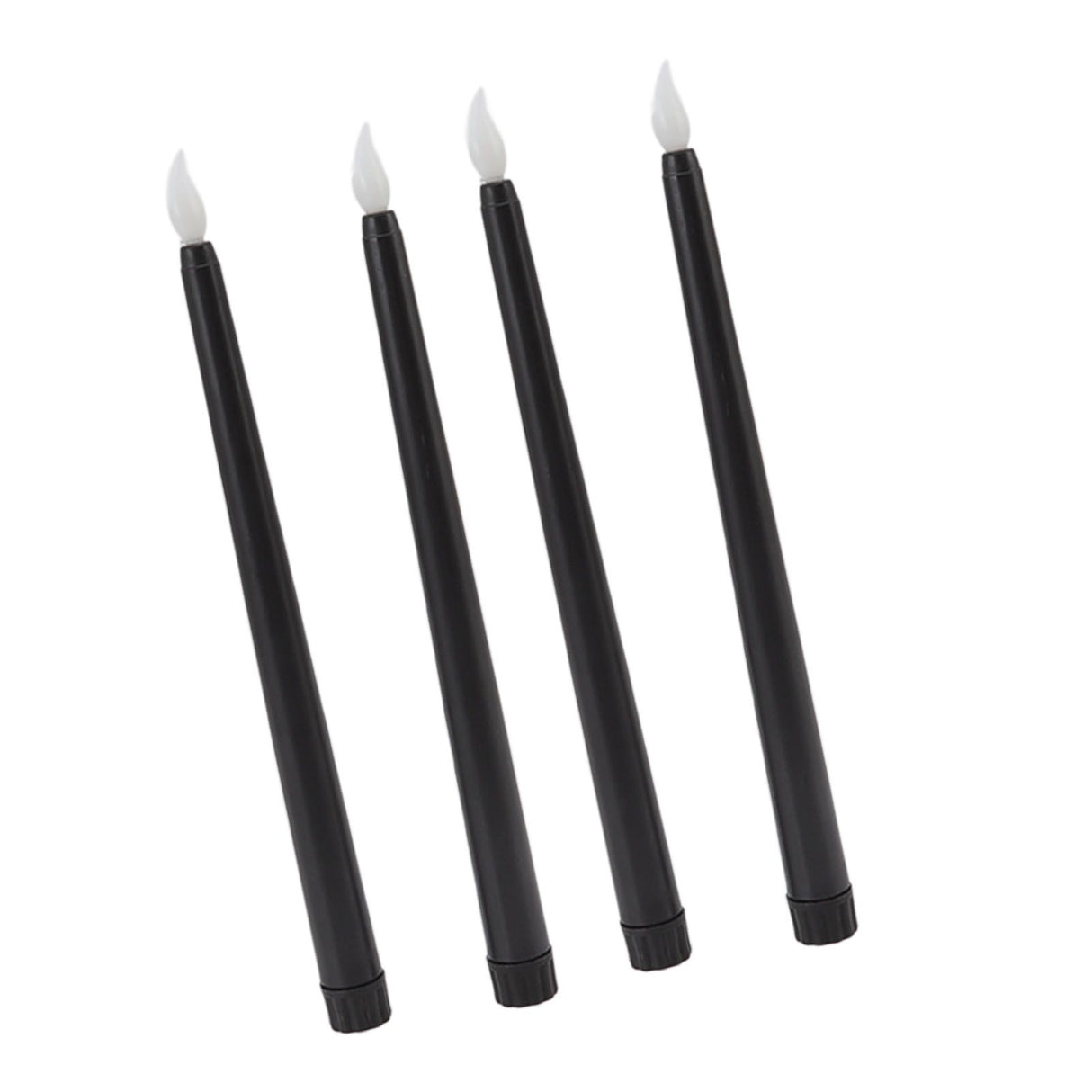 4 Pcs LED Candles Smoke Free Flameless Safe Environmentally Friendly Warm Light Electric LED Taper Candle Black
