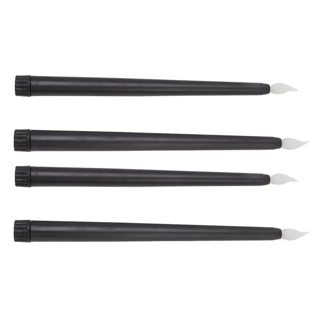 4 Pcs LED Candles Smoke Free Flameless Safe Environmentally Friendly Warm Light Electric LED Taper Candle Black