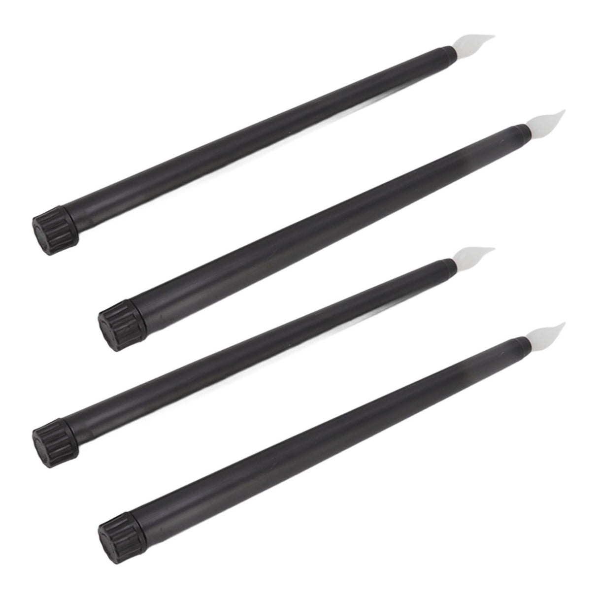 4 Pcs LED Candles Smoke Free Flameless Safe Environmentally Friendly Warm Light Electric LED Taper Candle Black
