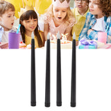 4 Pcs LED Candles Smoke Free Flameless Safe Environmentally Friendly Warm Light Electric LED Taper Candle Black