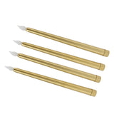 4 Pcs LED Candles Smoke Free Flameless Safe Environmentally Friendly Warm Light Electric LED Taper Candle Gold - Front View