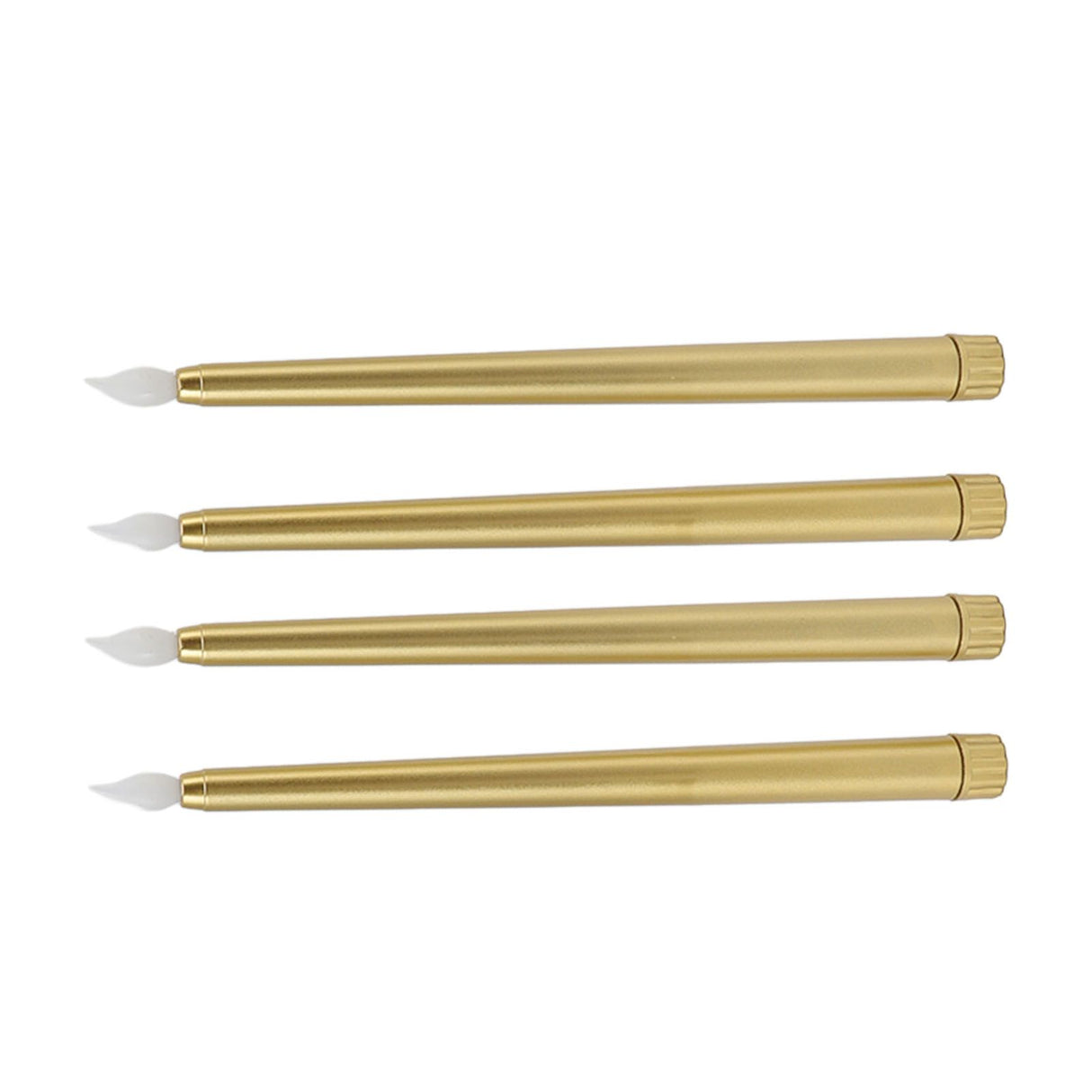4 Pcs LED Candles Smoke Free Flameless Safe Environmentally Friendly Warm Light Electric LED Taper Candle Gold