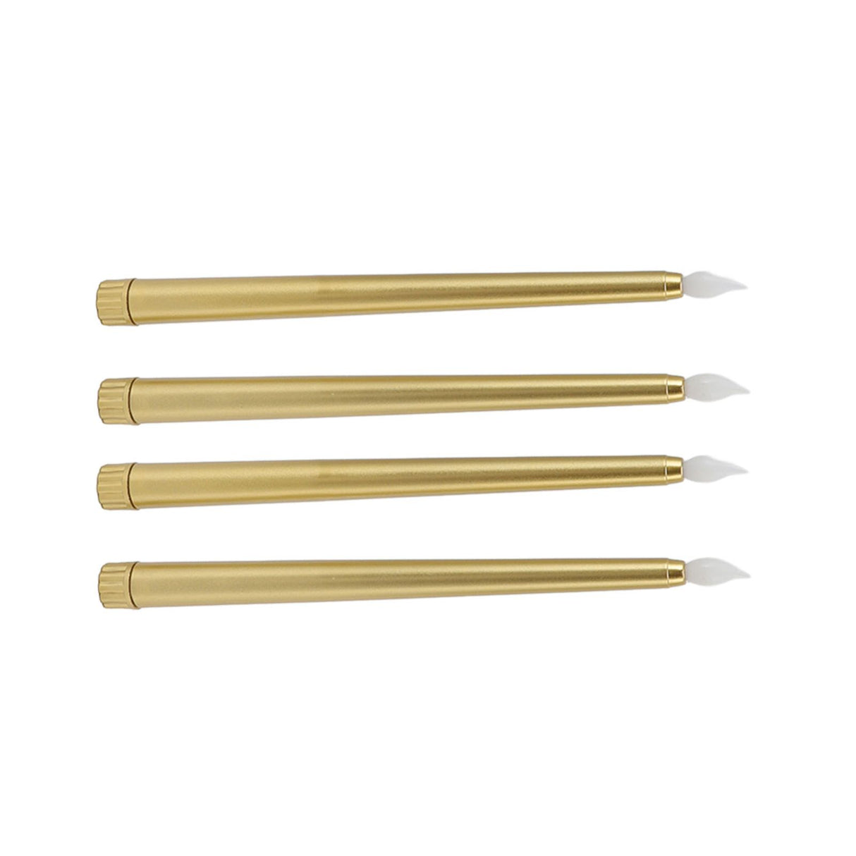 4 Pcs LED Candles Smoke Free Flameless Safe Environmentally Friendly Warm Light Electric LED Taper Candle Gold
