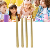 4 Pcs LED Candles Smoke Free Flameless Safe Environmentally Friendly Warm Light Electric LED Taper Candle Gold