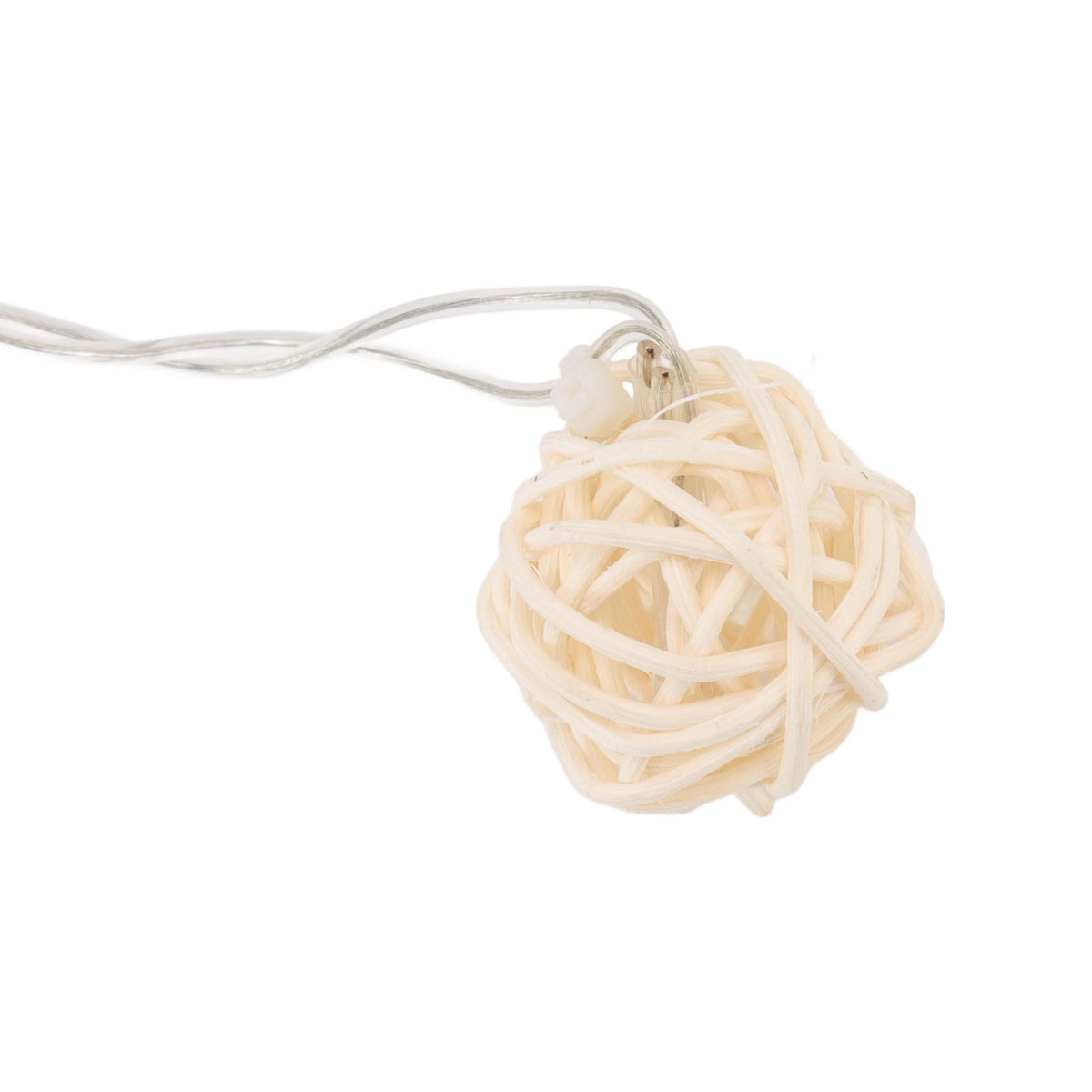 3m Rattan Ball Lantern String Lights 20 Globe Rattan Balls Battery Powered for Wedding Birthdays Decoration